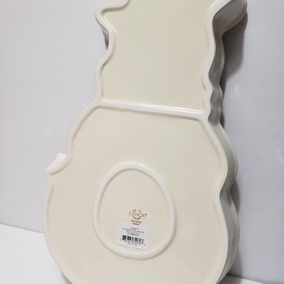 NEW! LENOX Holiday Entertaining Snowman Chip and Dip Bowl Set - Picture 4 of 6